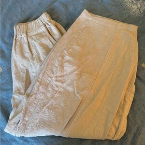 IXIMO women’s cream colored casual cotton linen baggy pants , lantern trousers